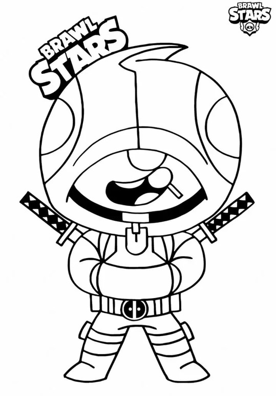 Desenhos de Desenhar Leon Brawl Stars 1 para colorir