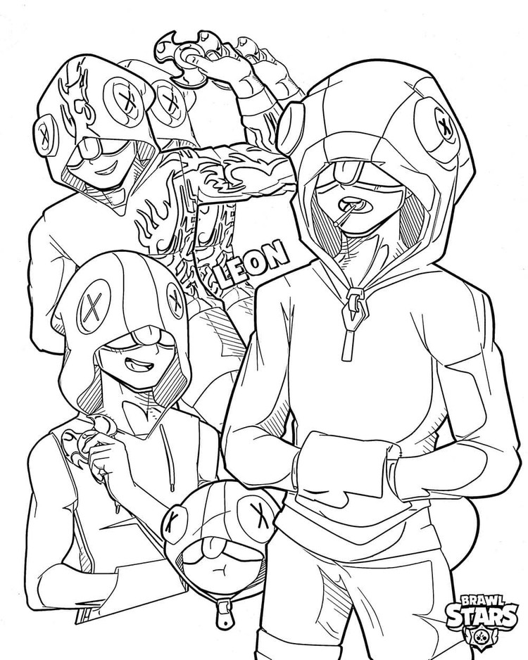 Desenhos de Desenhar Leon Brawl Stars para crianças para colorir