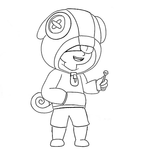 Desenhos de Desenhar Leon Brawl Stars simples para colorir