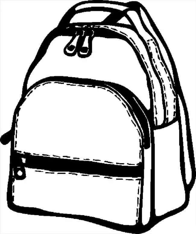 Desenhar Mochila grátis para colorir