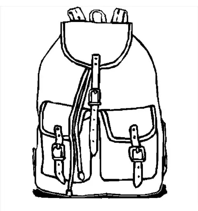 Desenhar Mochila imprimir para colorir