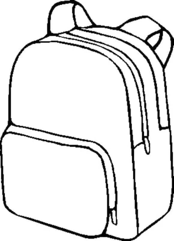 Desenhar Mochila muito fácil para colorir