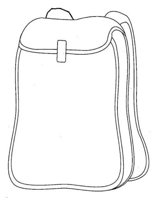 Desenhar Mochila muito simples para colorir
