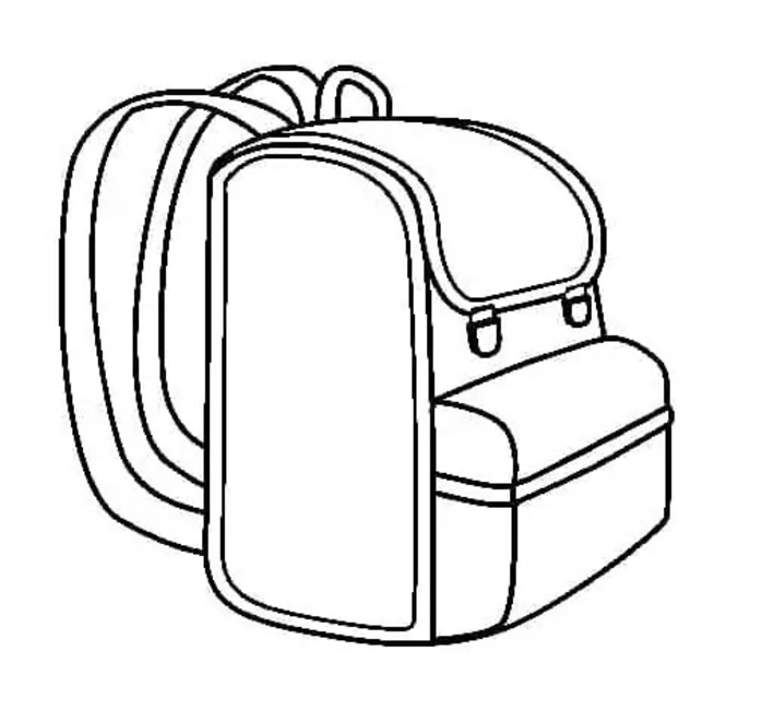 Desenhar Mochila simples para colorir