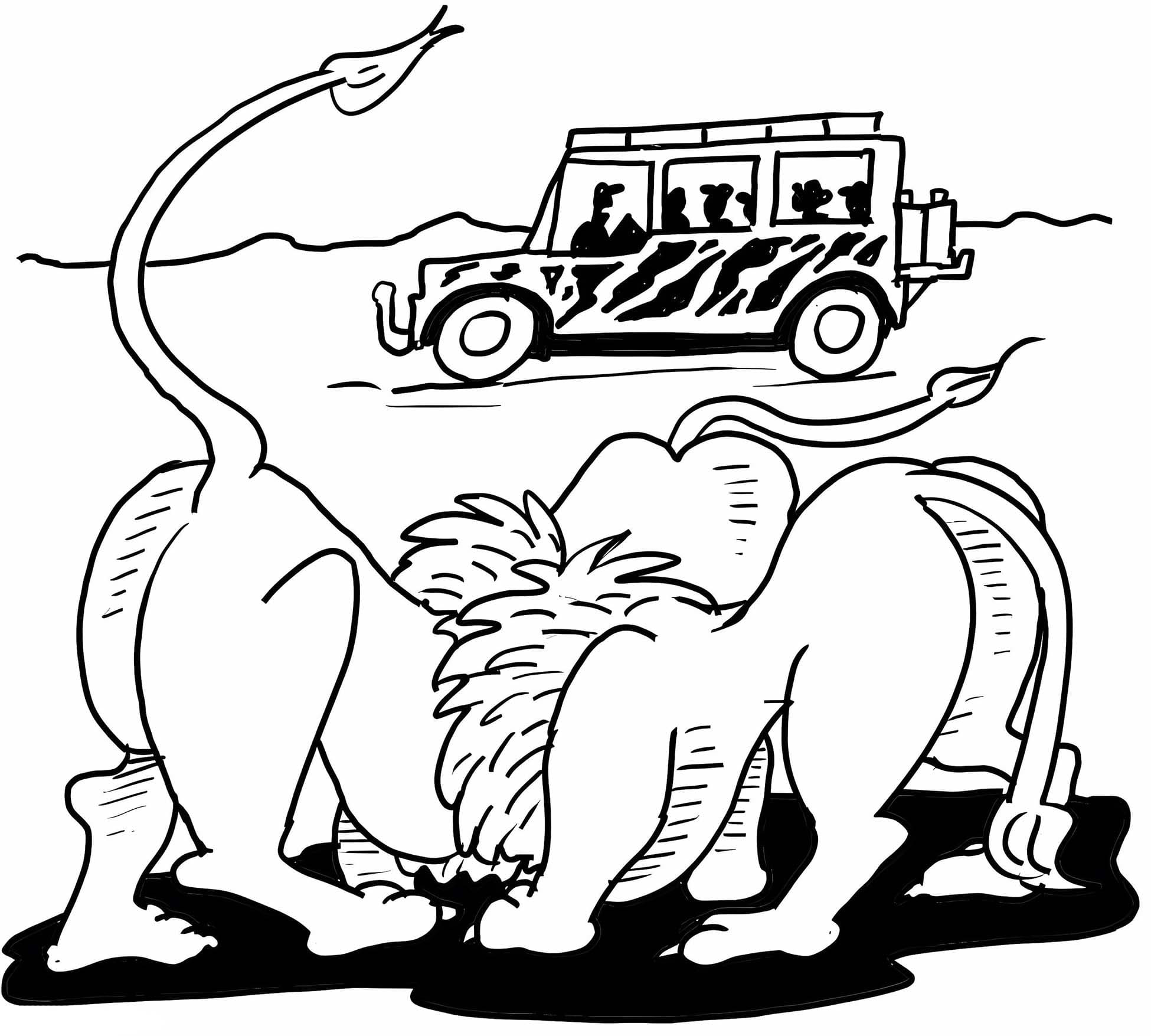 Desenhos de Desenhar Safari 1 para colorir
