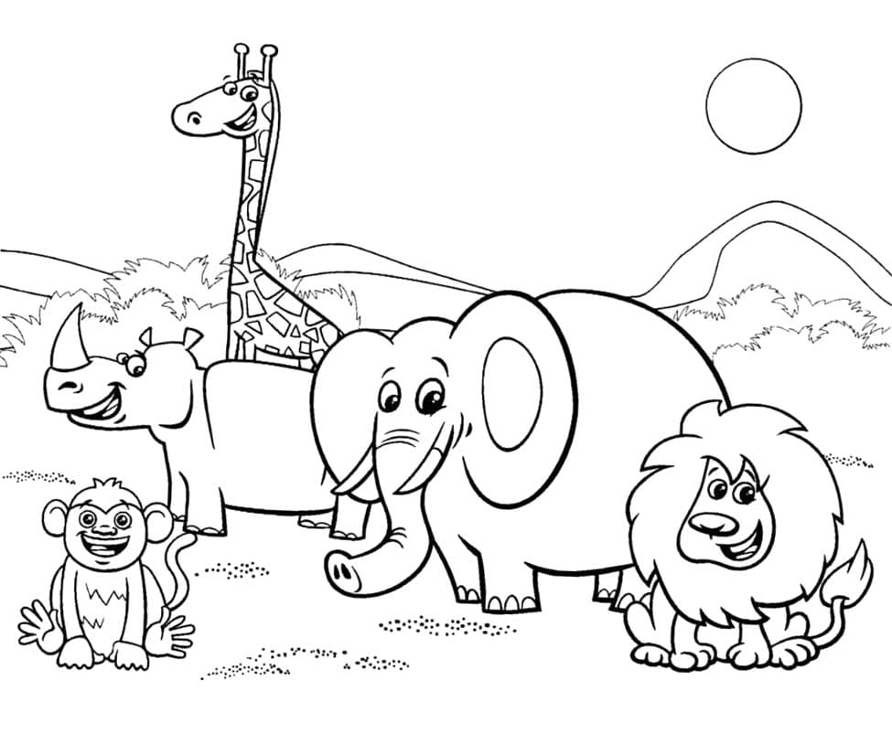 Desenhos de Desenhar Safari 12 para colorir