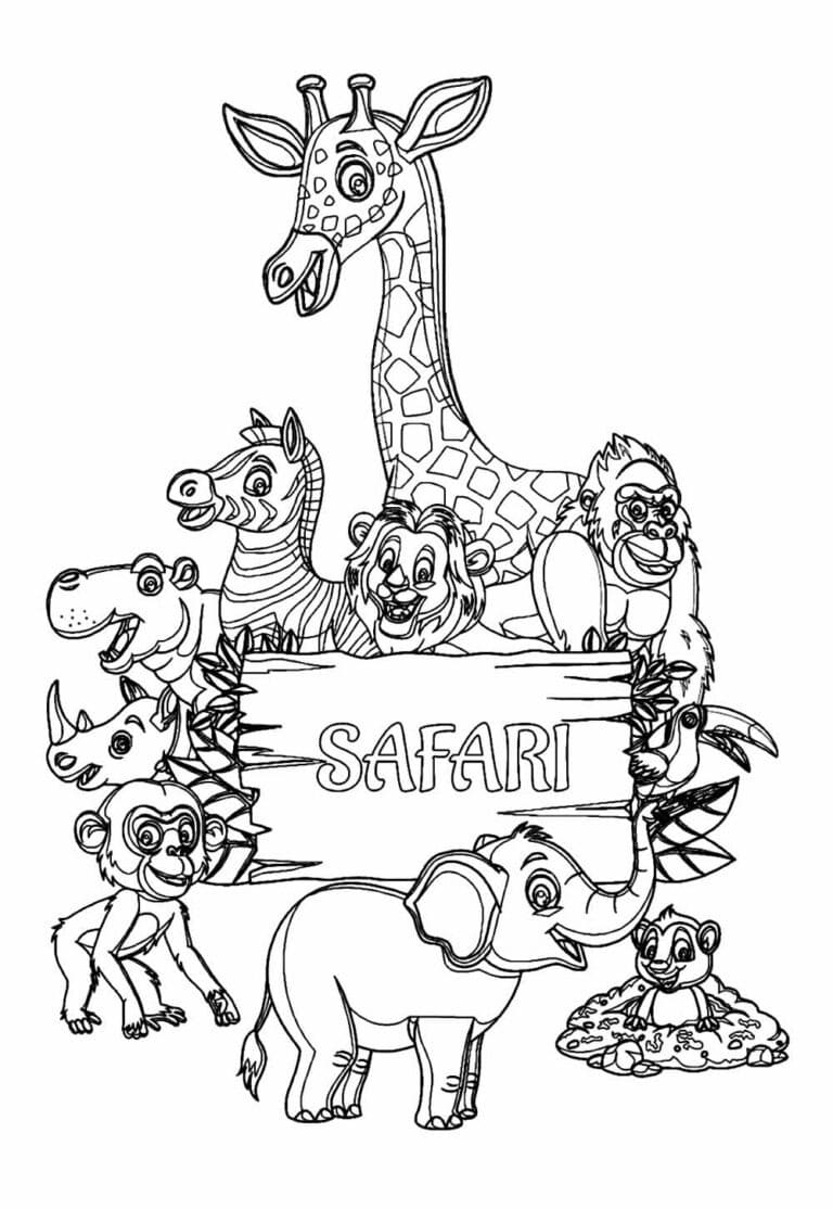 Desenhos de Desenhar Safari 4 para colorir