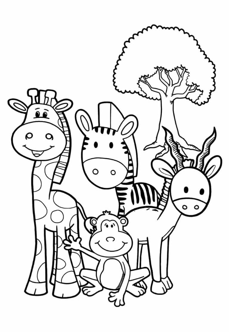 Desenhos de Desenhar Safari 5 para colorir