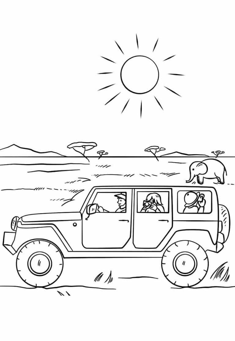 Desenhos de Desenhar Safari 7 para colorir