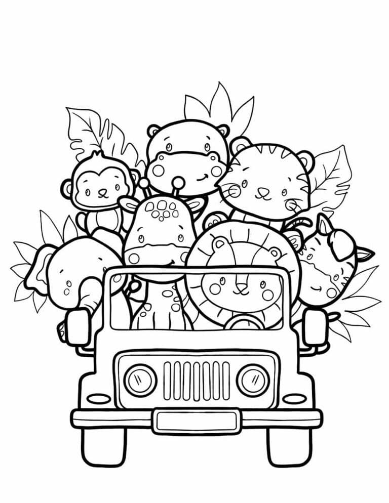 Desenhos de Desenhar Safari 8 para colorir