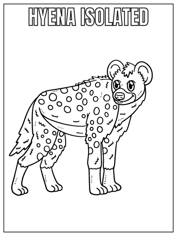 Desenhos de Desenhar Safari Animal hiena para colorir