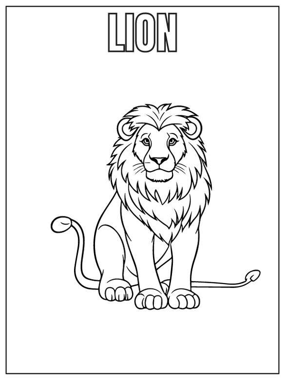 Desenhos de Desenhar Safari Animal leão para colorir