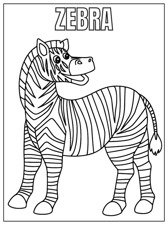 Desenhos de Desenhar Safari Animal zebra para colorir