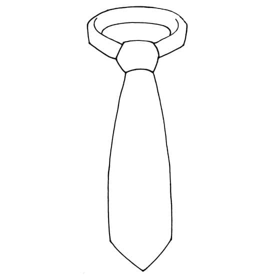 Desenhos de Desenhar fácil gravata para colorir