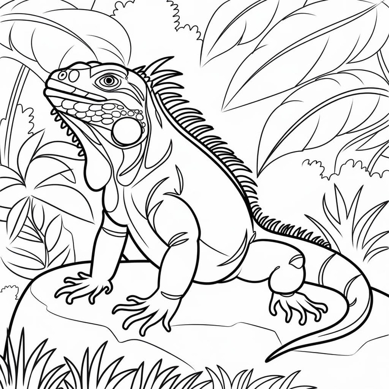 Desenhos de Desenhar grátis Iguana para colorir