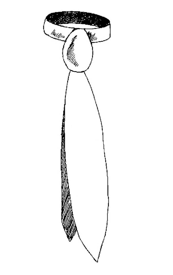 Desenhos de Desenhar imagem de gravata para colorir