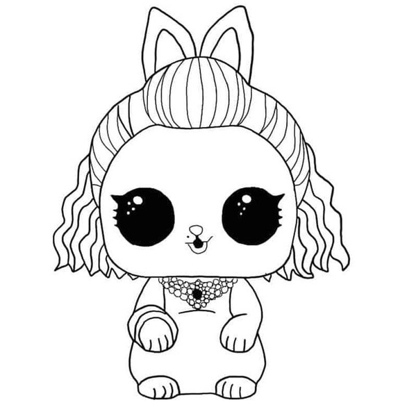 Desenhos de Desenhe 80s bunny LOL Pets para colorir