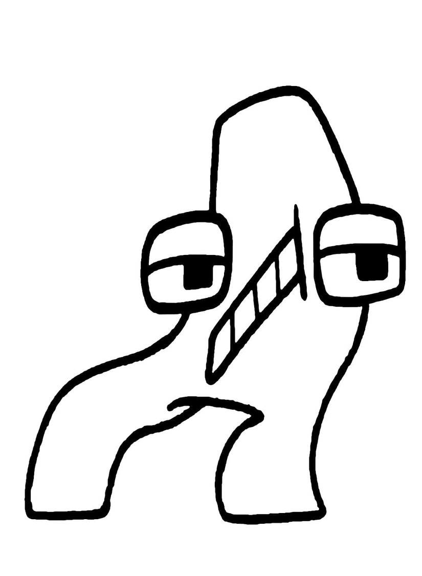 Desenhos de Desenhe Alphabet Lore A para colorir