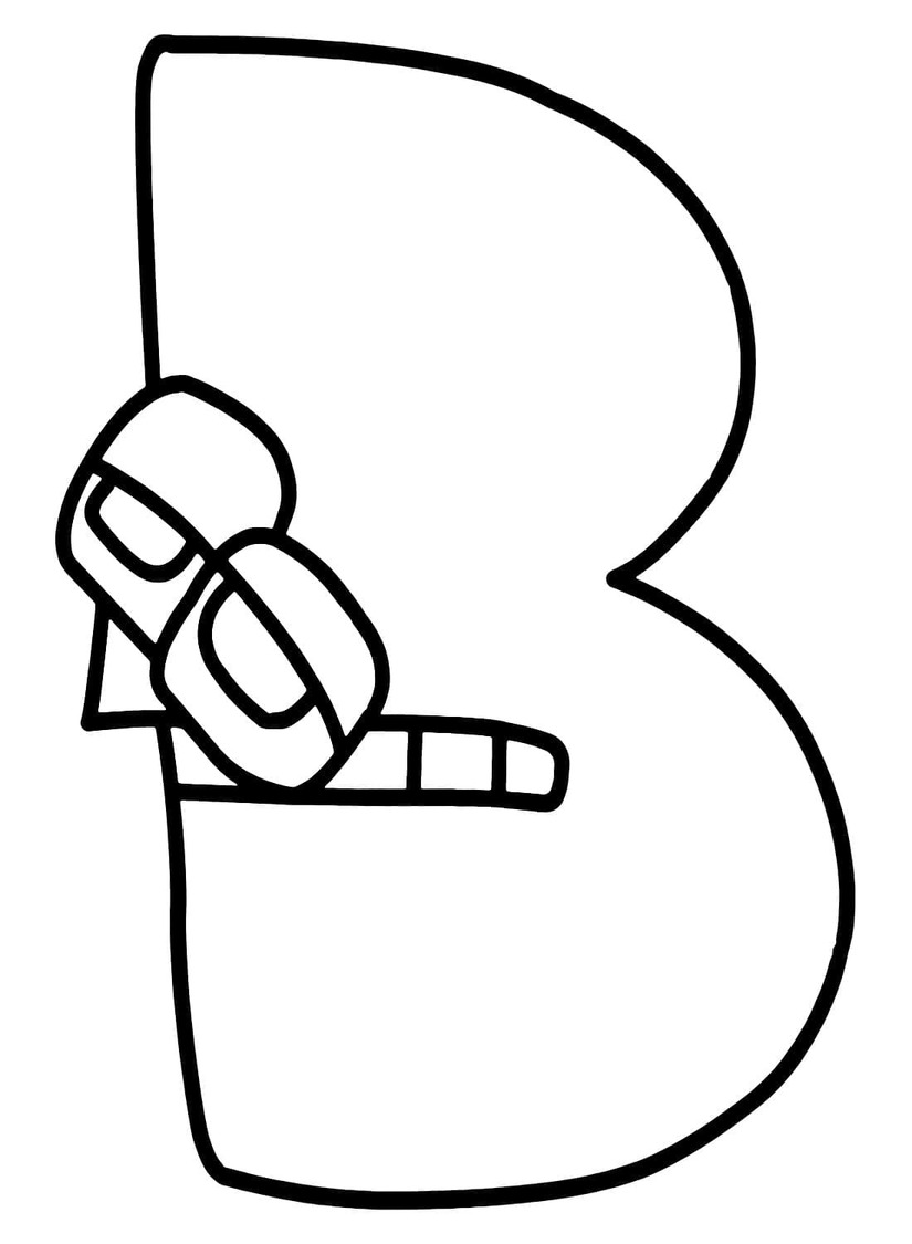 Desenhos de Desenhe Alphabet Lore B para colorir