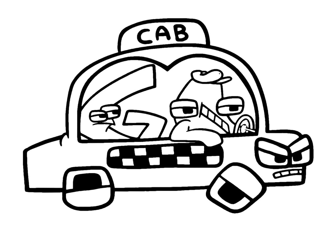 Desenhos de Desenhe Alphabet Lore CAB para colorir