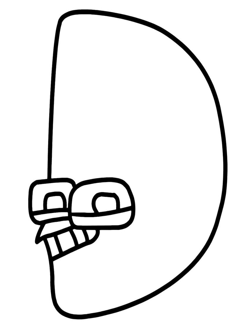 Desenhos de Desenhe Alphabet Lore D para colorir