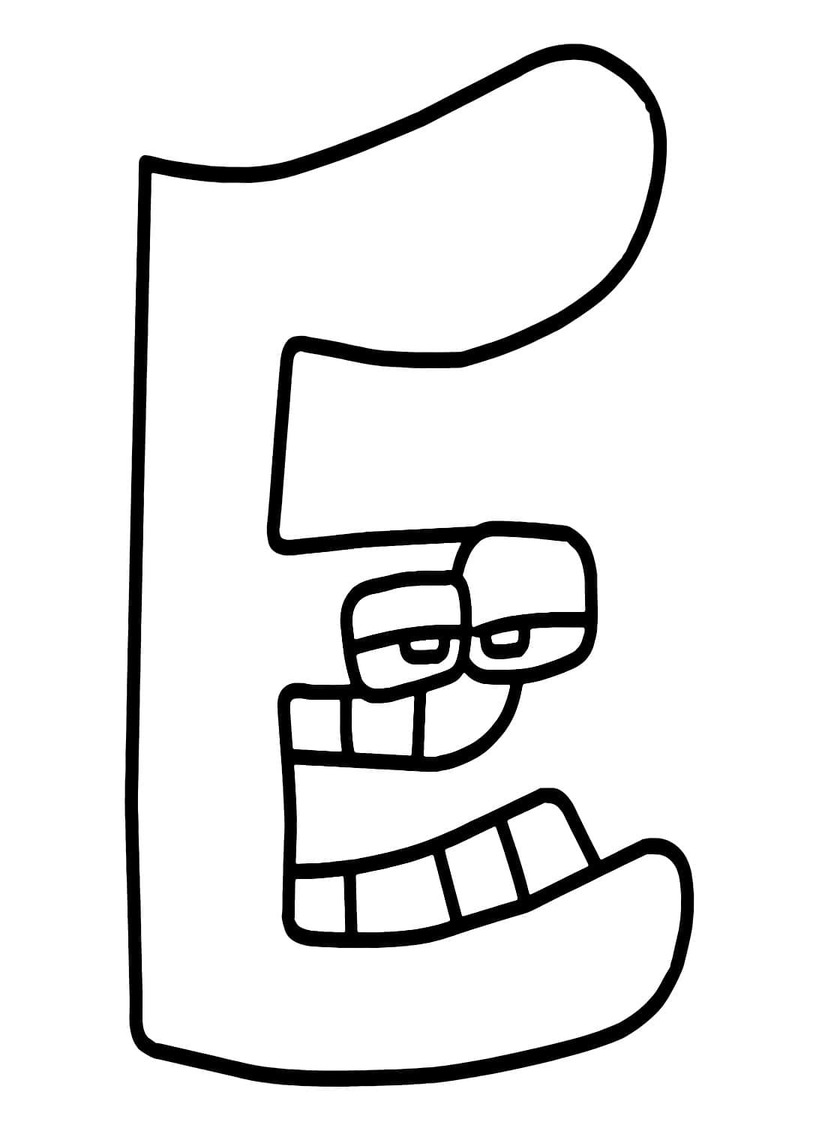 Desenhos de Desenhe Alphabet Lore E para colorir