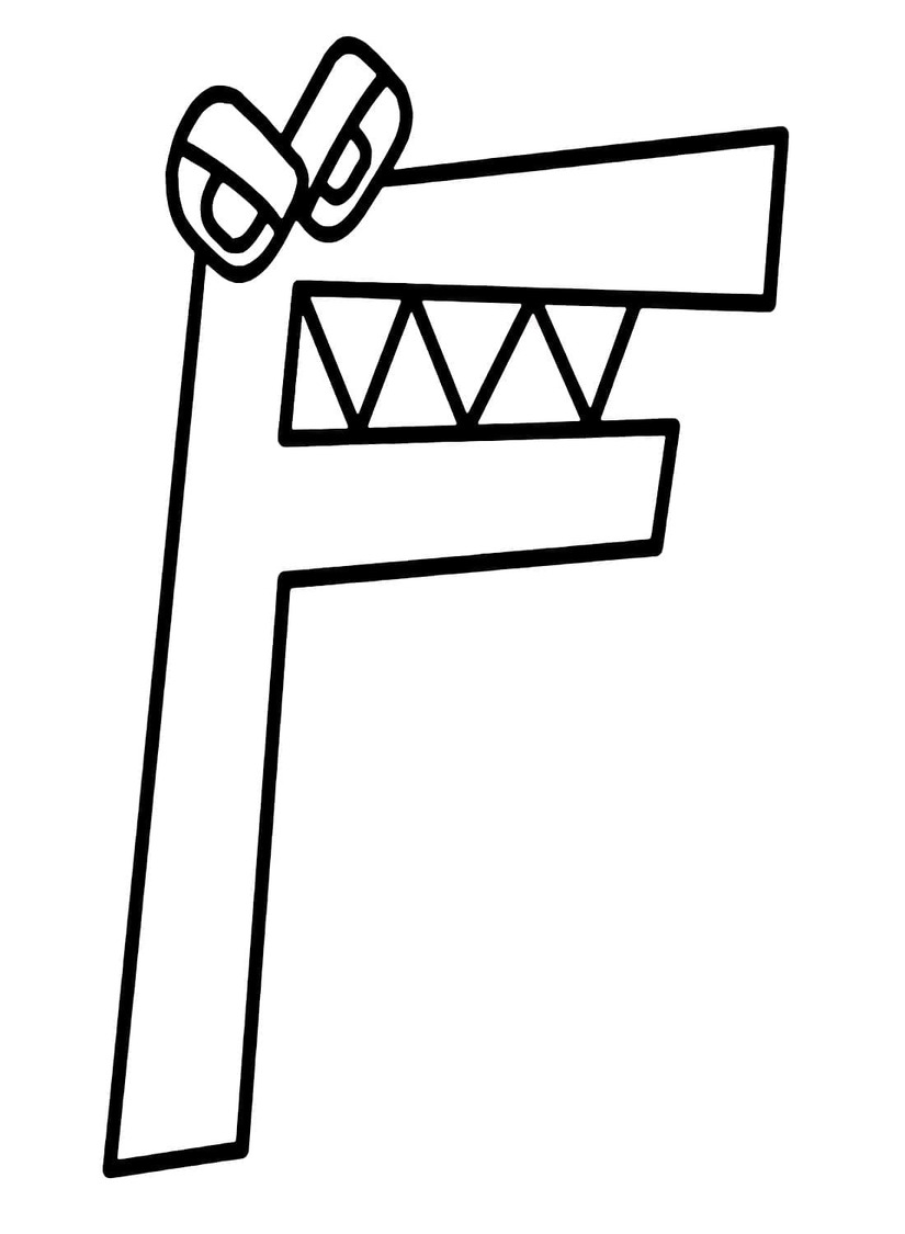 Desenhos de Desenhe Alphabet Lore F para colorir