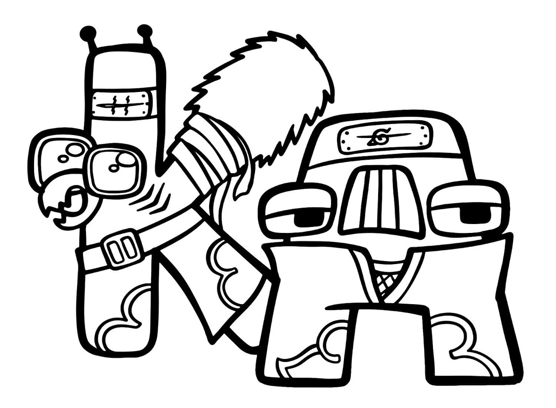 Desenhos de Desenhe Alphabet Lore K e A para colorir