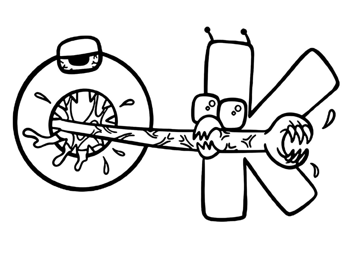 Desenhos de Desenhe Alphabet Lore OK para colorir