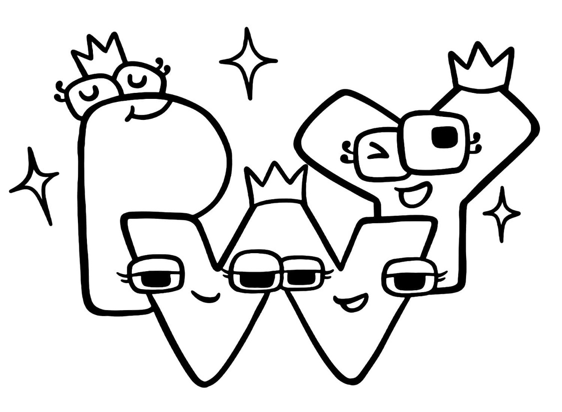 Desenhos de Desenhe Alphabet Lore P Ư Y para colorir
