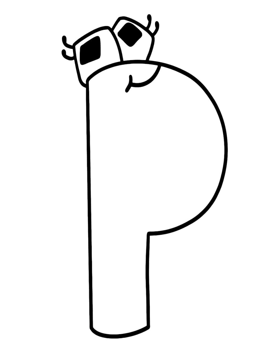 Desenhos de Desenhe Alphabet Lore P para colorir