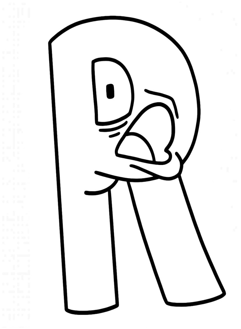 Desenhos de Desenhe Alphabet Lore R para colorir