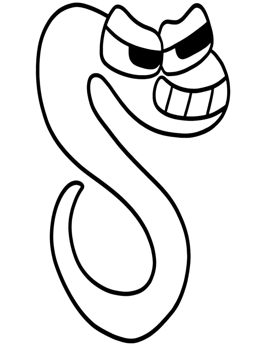 Desenhos de Desenhe Alphabet Lore S para colorir
