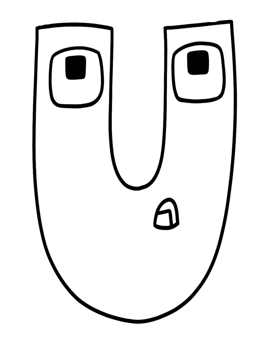 Desenhos de Desenhe Alphabet Lore U para colorir