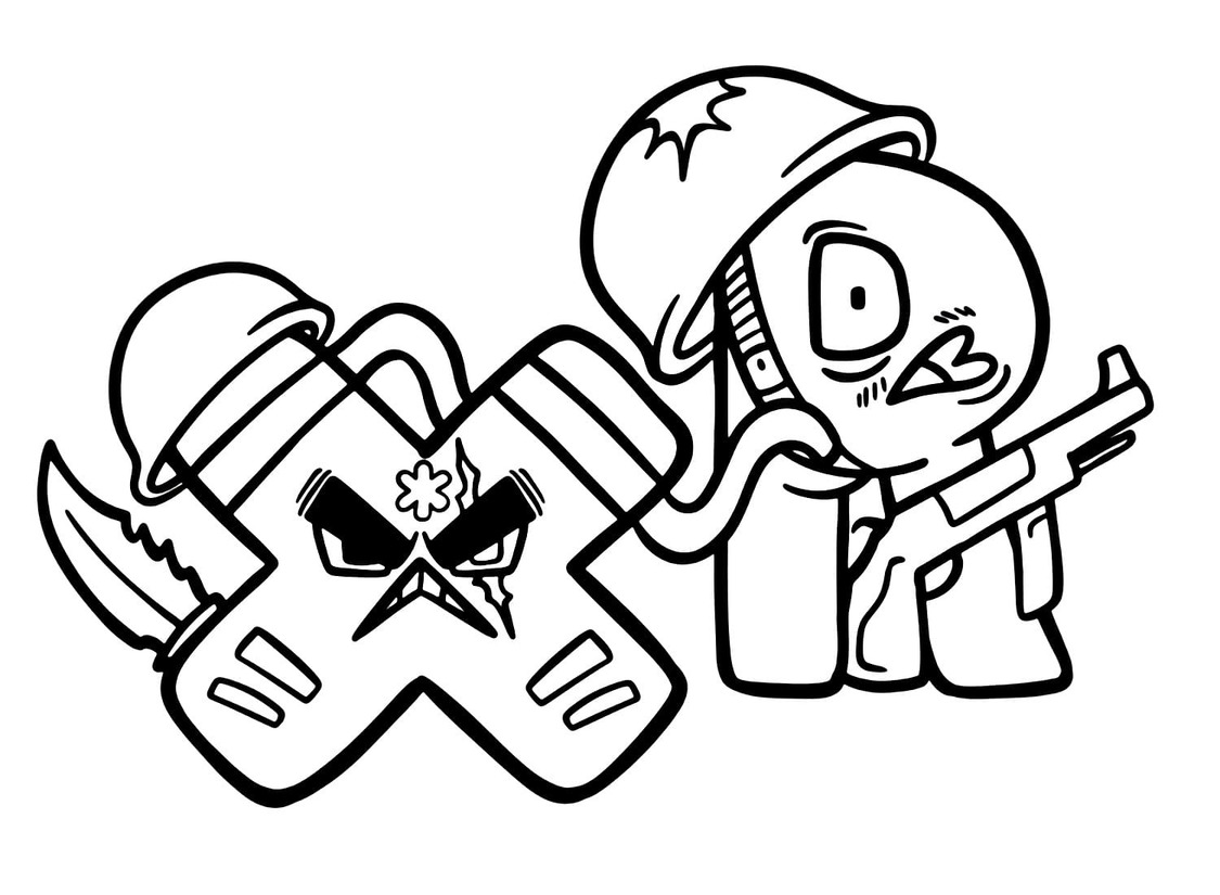 Desenhos de Desenhe Alphabet Lore X e R para colorir