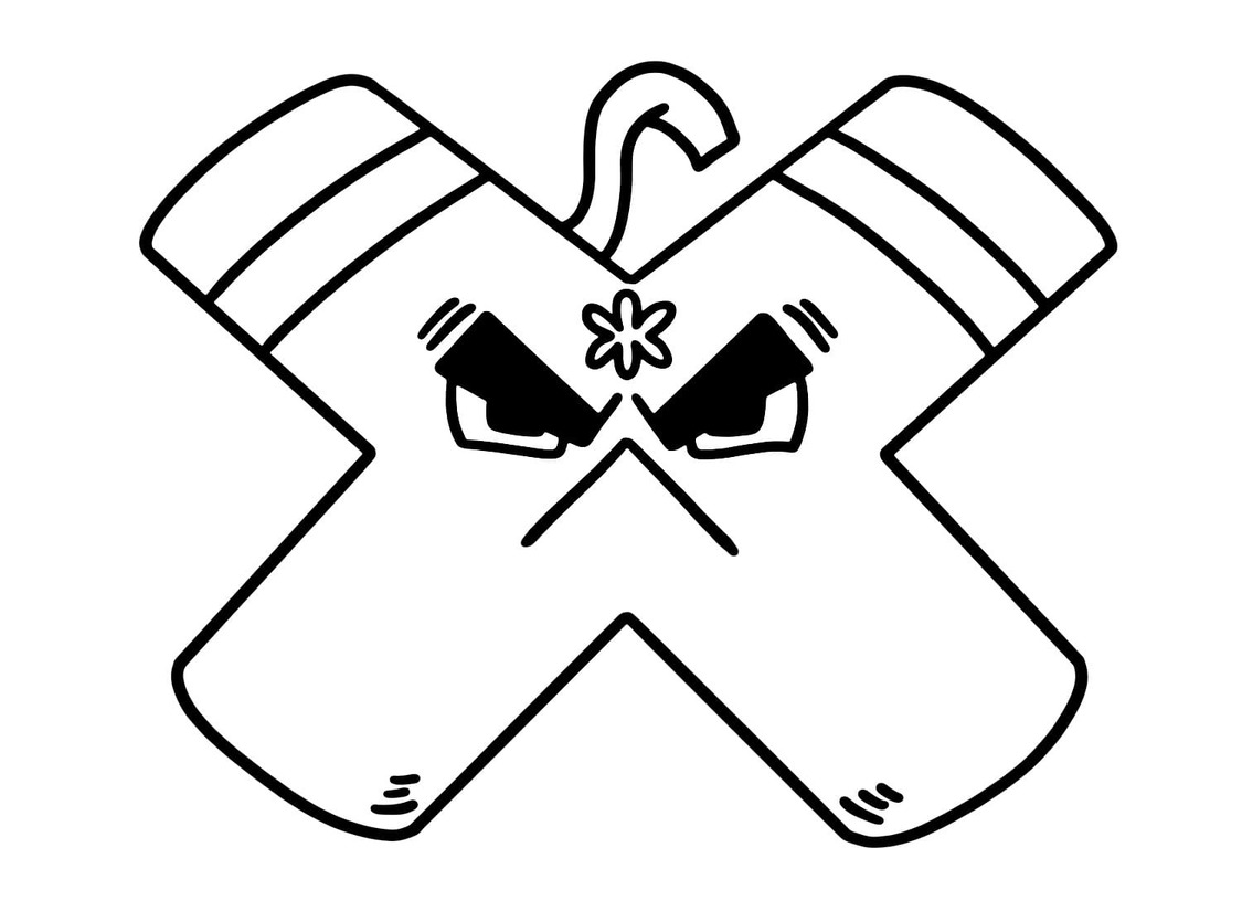 Desenhos de Desenhe Alphabet Lore X para colorir