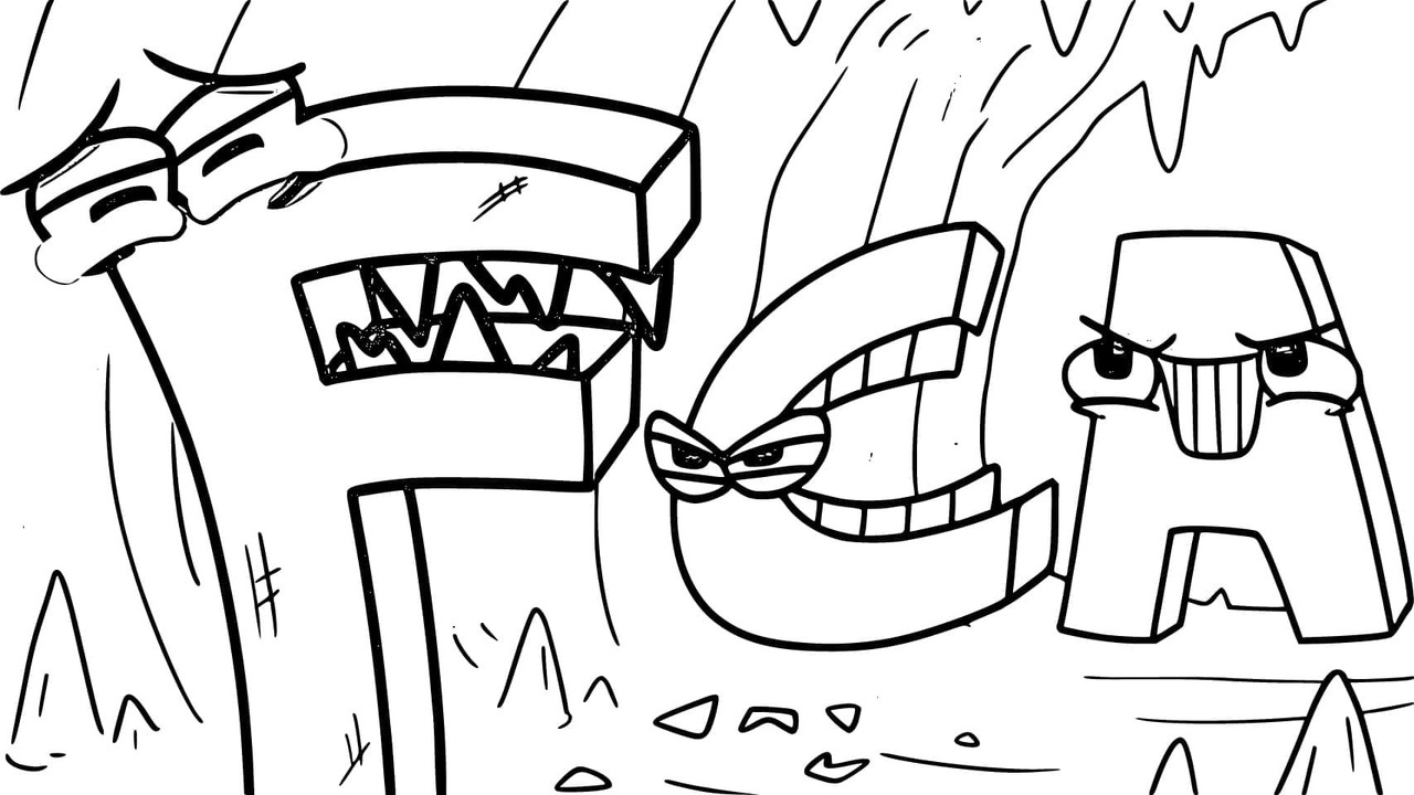 Desenhos de Desenhe Alphabet Lore animado para colorir