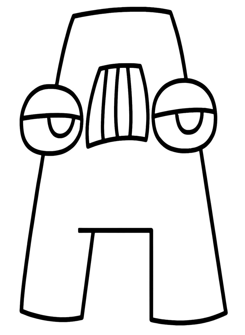 Desenhos de Desenhe Alphabet Lore carta A para colorir