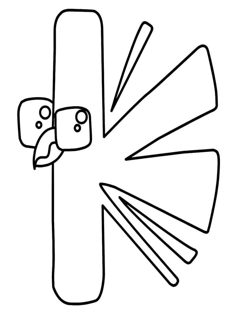 Desenhos de Desenhe Alphabet Lore carta K para colorir