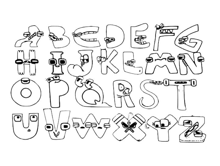 Alphabet Lore Para Colorir