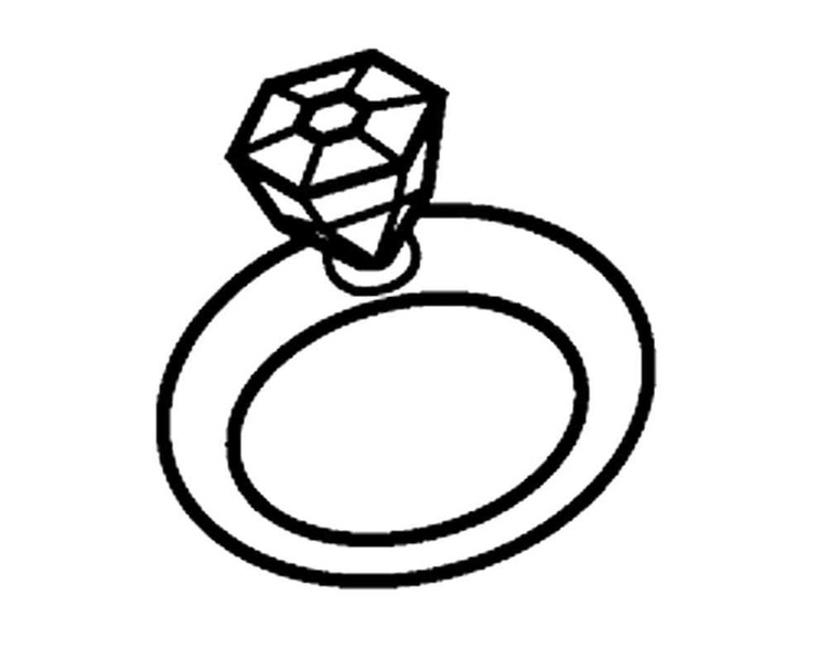 Desenhos de Desenhe Anel facilmente para colorir