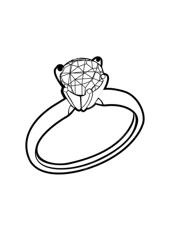 Desenhos de Desenhe Anel gratuita para crianças para colorir