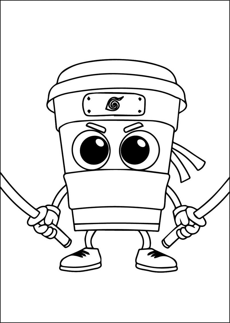 Desenhos de Desenhe Brainrot Capuchino Assassino para colorir