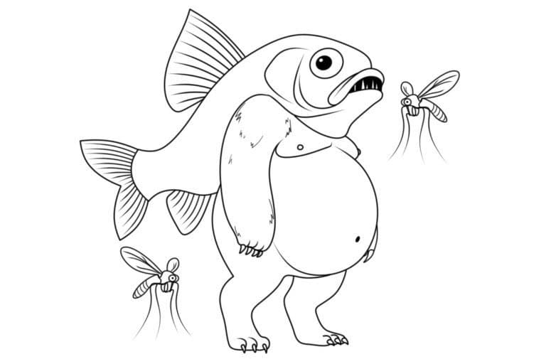 Desenhos de Desenhe Brainrot Troppo Trippa para colorir