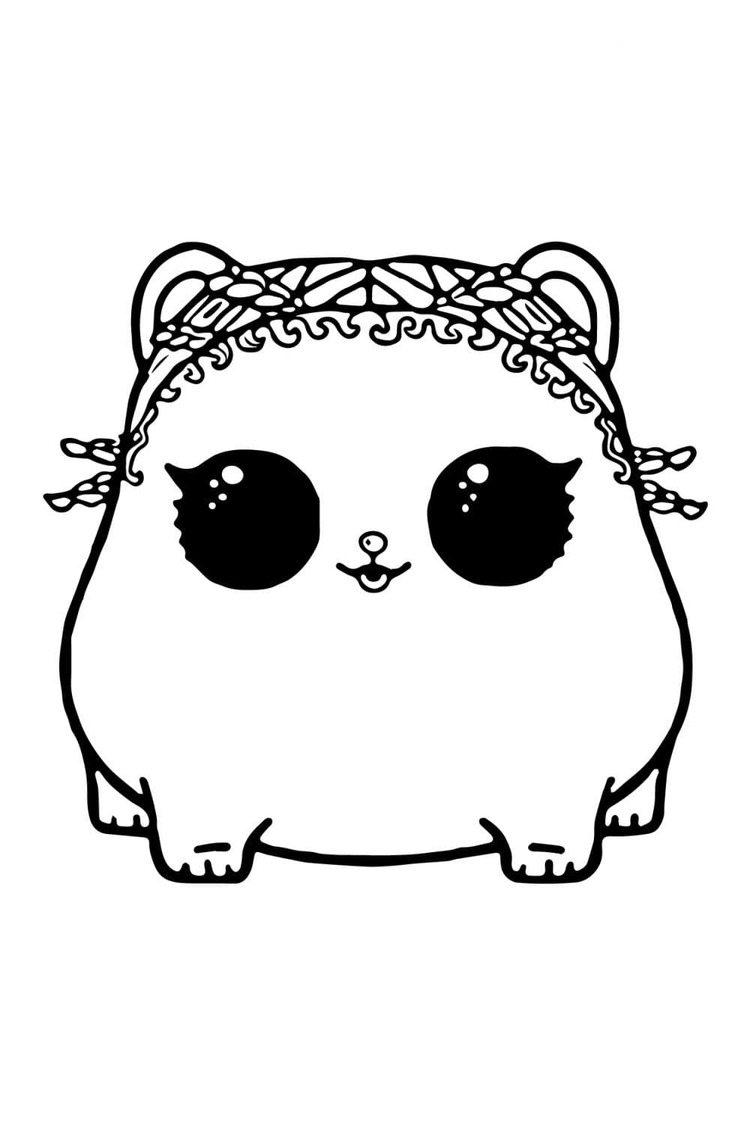 Desenhos de Desenhe Hamster LOL Pets para colorir