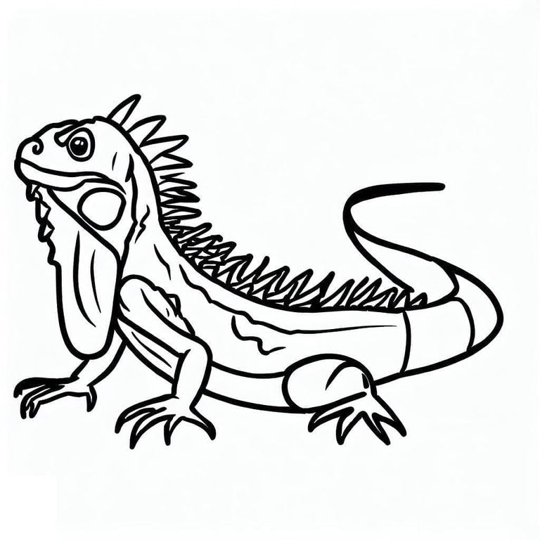 Desenhos de Desenhe Iguana 11 para colorir