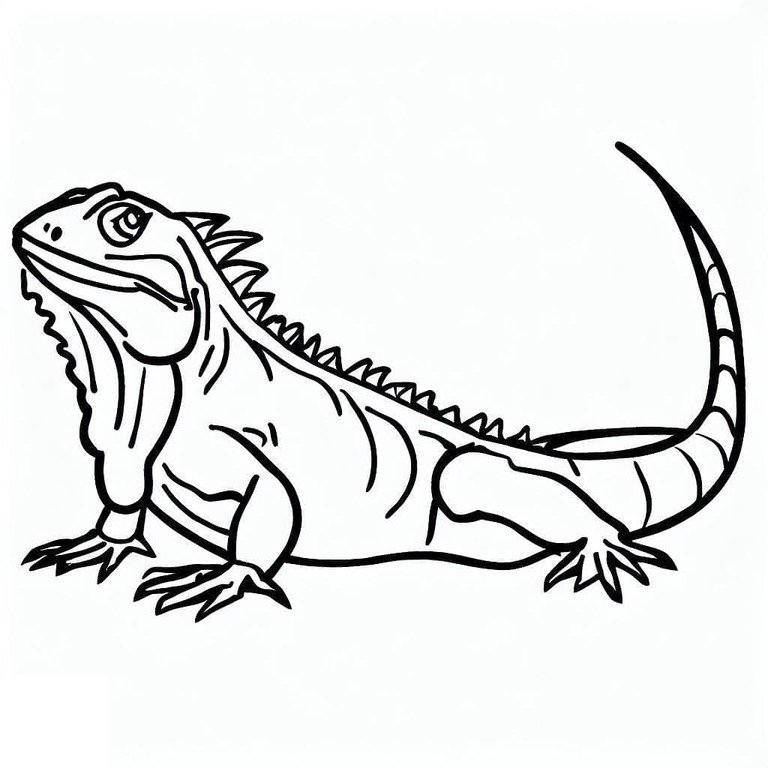 Desenhos de Desenhe Iguana 6 para colorir