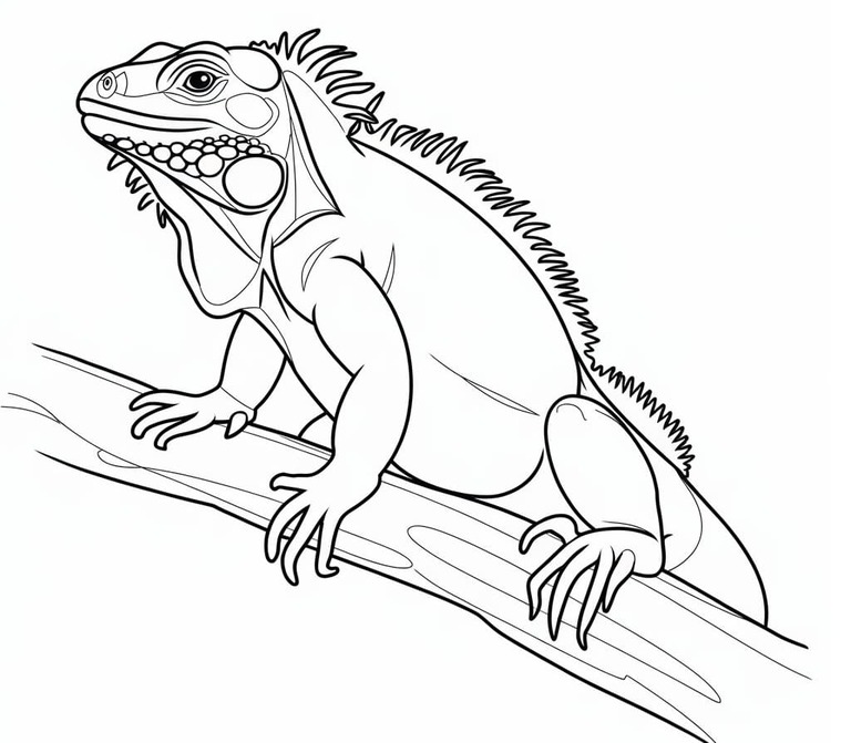 Desenhos de Desenhe Iguana 8 para colorir