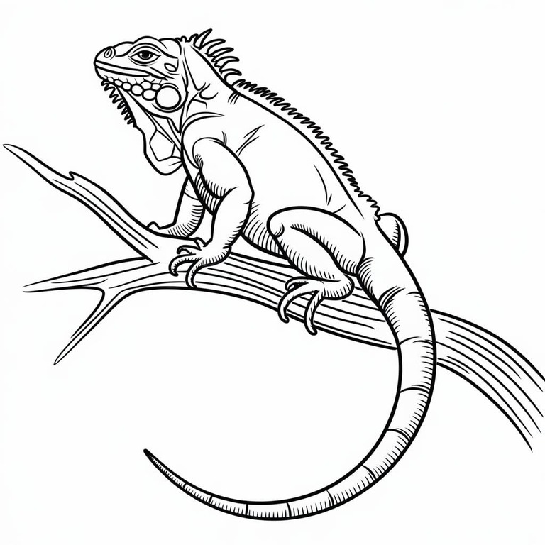Desenhos de Desenhe Iguana 9 para colorir