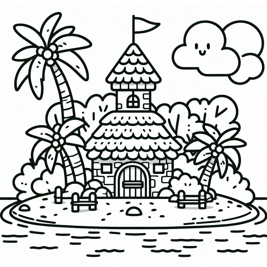 Desenhos de Desenhe Ilha grátis para colorir